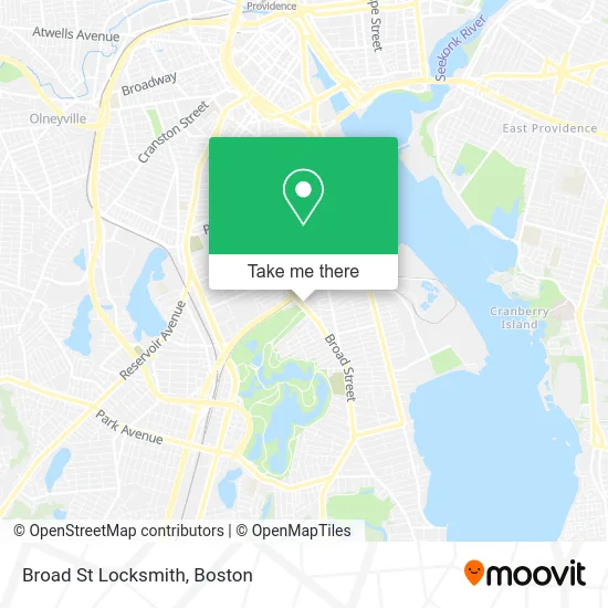 Broad St Locksmith map