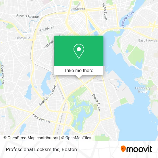 Professional Locksmiths map