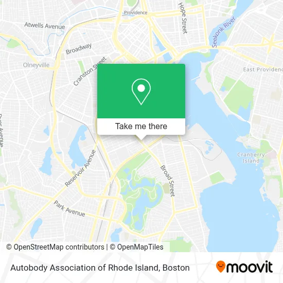 Autobody Association of Rhode Island map