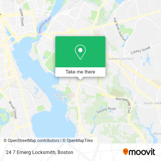 24 7 Emerg Locksmith map
