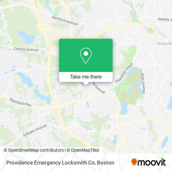 Mapa de Providence Emergency Locksmith Co
