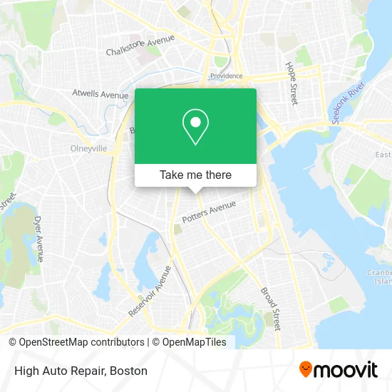 High Auto Repair map