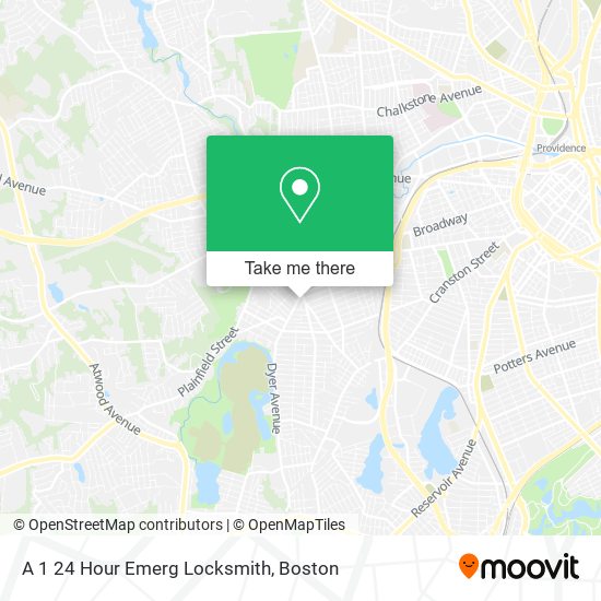 A 1 24 Hour Emerg Locksmith map