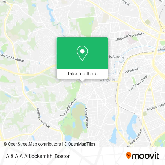 A & A A A Locksmith map