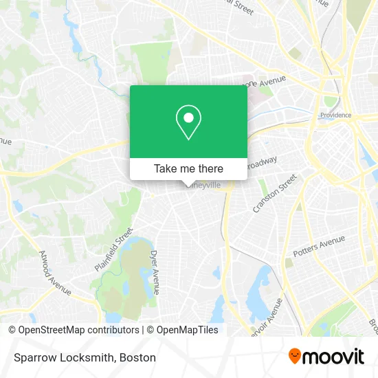 Sparrow Locksmith map