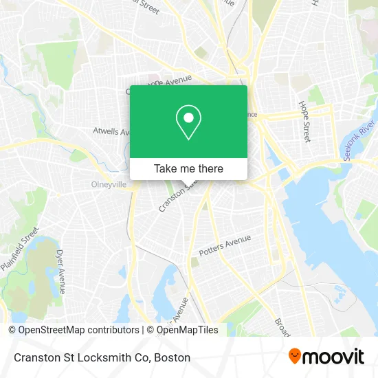 Cranston St Locksmith Co map