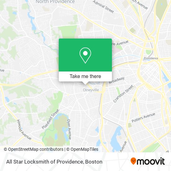 All Star Locksmith of Providence map