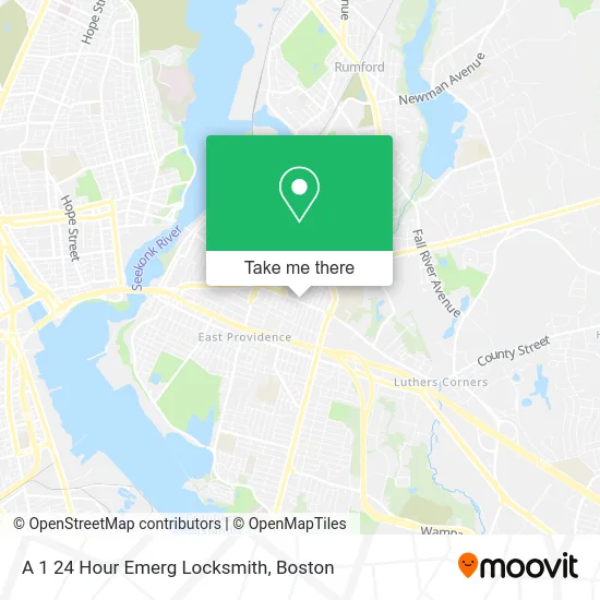 A 1 24 Hour Emerg Locksmith map