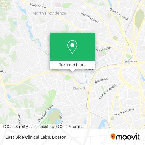 Mapa de East Side Clinical Labs