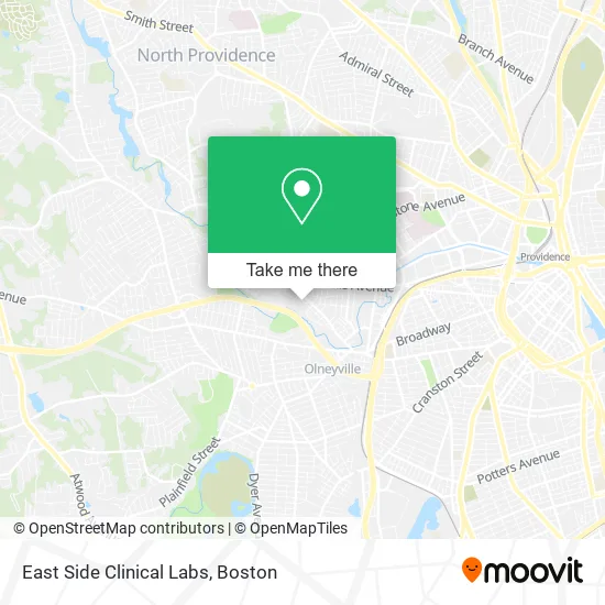 Mapa de East Side Clinical Labs