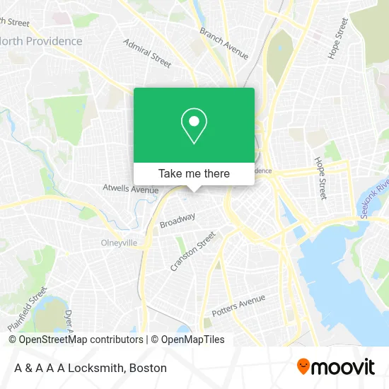 A & A A A Locksmith map