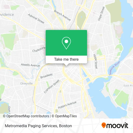 Metromedia Paging Services map