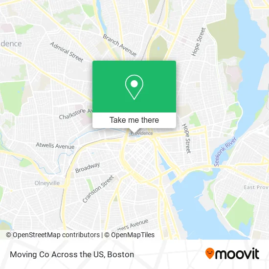 Mapa de Moving Co Across the US