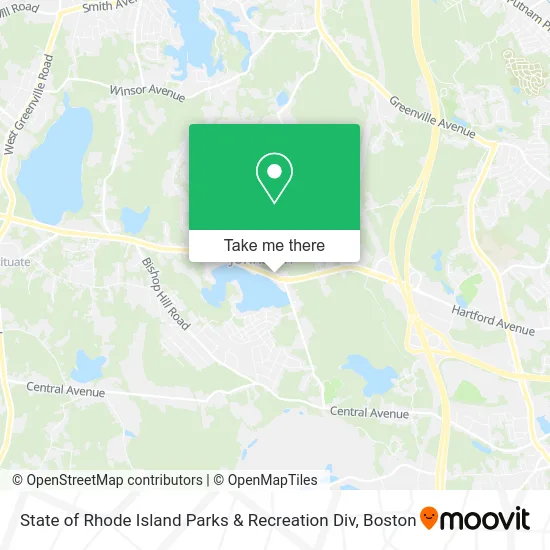 State of Rhode Island Parks & Recreation Div map