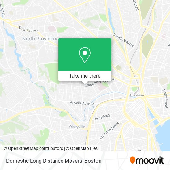 Mapa de Domestic Long Distance Movers