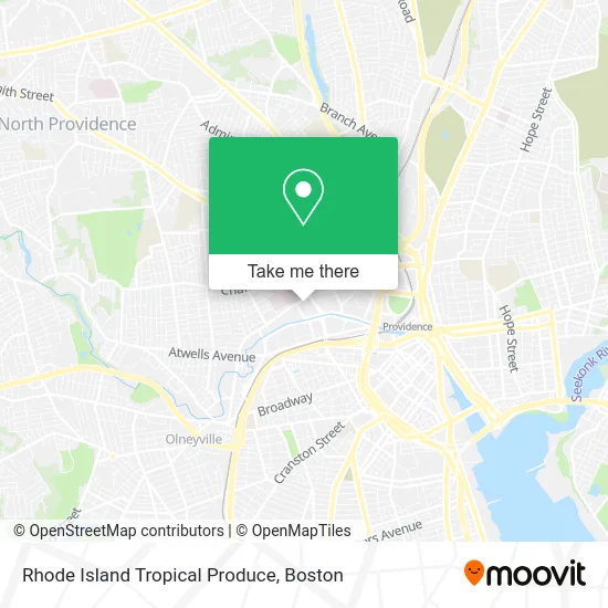 Rhode Island Tropical Produce map