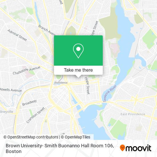 Brown University- Smith Buonanno Hall Room 106 map