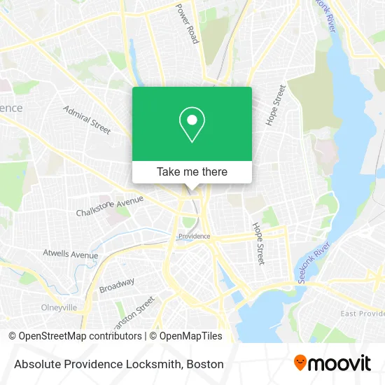 Absolute Providence Locksmith map