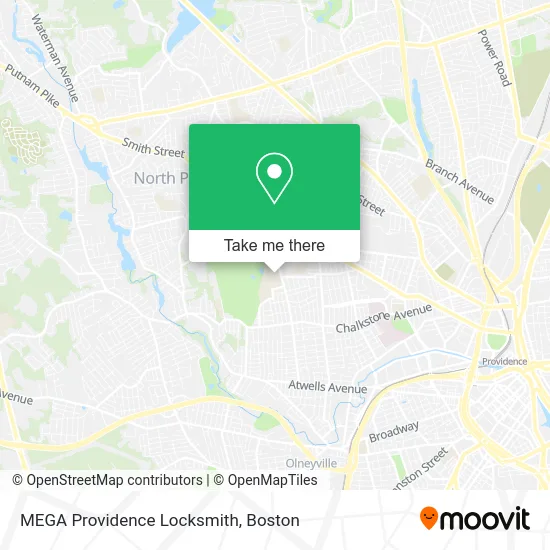 MEGA Providence Locksmith map