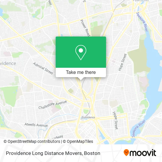 Mapa de Providence Long Distance Movers