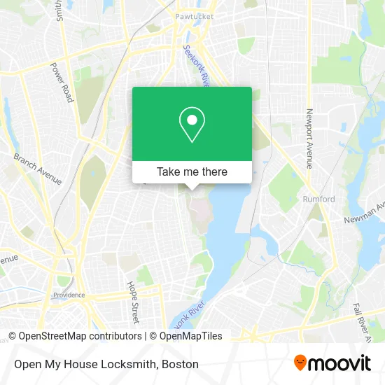 Open My House Locksmith map