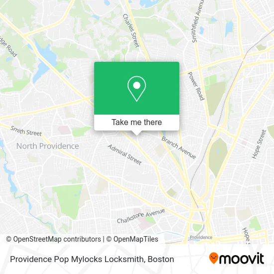 Providence Pop Mylocks Locksmith map