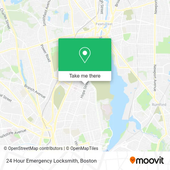 24 Hour Emergency Locksmith map