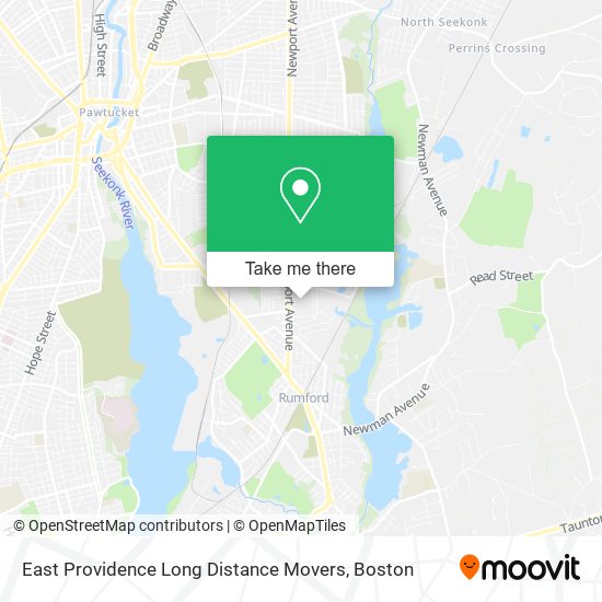 Mapa de East Providence Long Distance Movers
