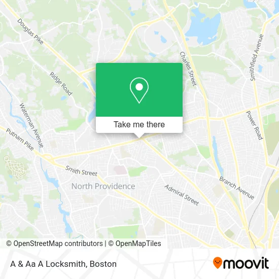 A & Aa A Locksmith map