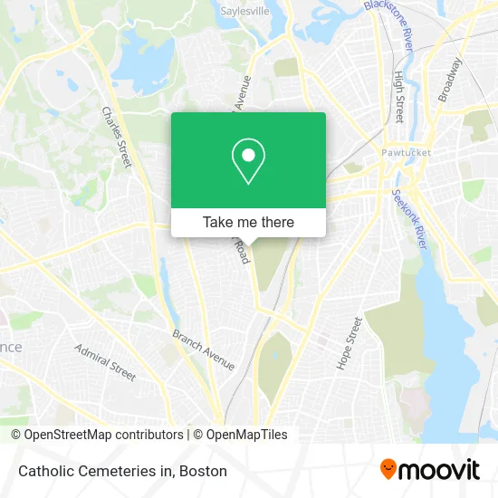 Catholic Cemeteries in map