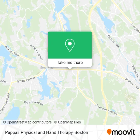 Pappas Physical and Hand Therapy map