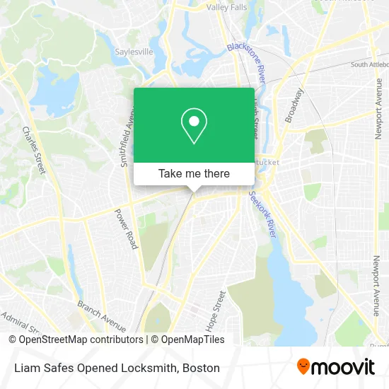 Liam Safes Opened Locksmith map