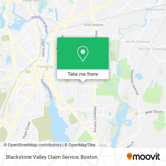 Mapa de Blackstone Valley Claim Service