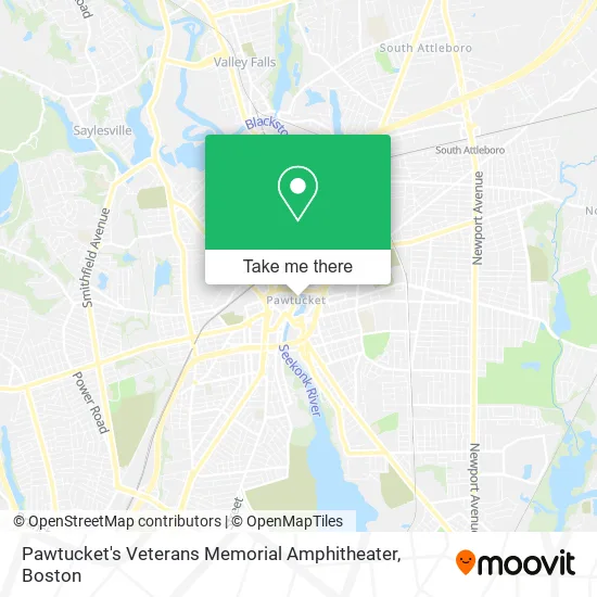 Mapa de Pawtucket's Veterans Memorial Amphitheater