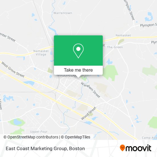East Coast Marketing Group map