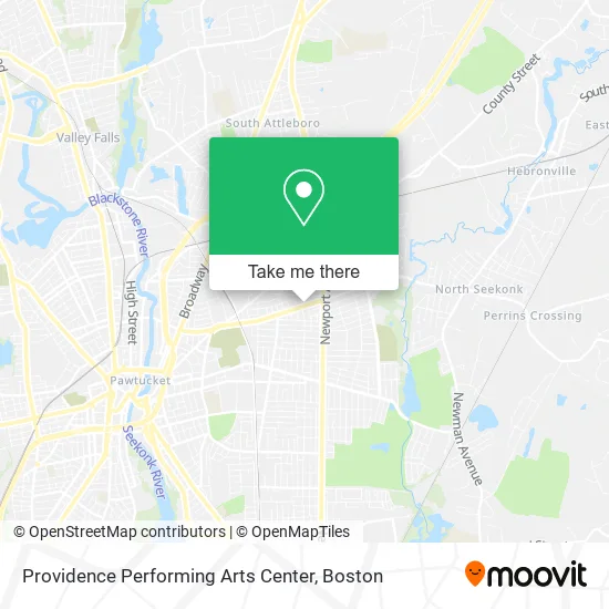 Mapa de Providence Performing Arts Center