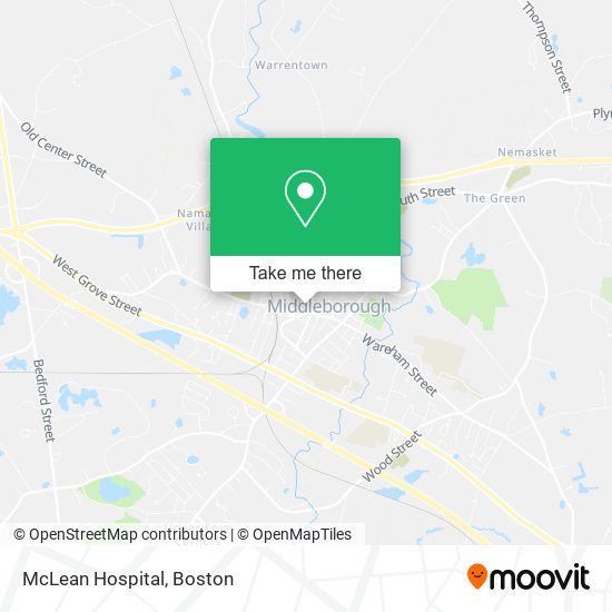 Mapa de McLean Hospital