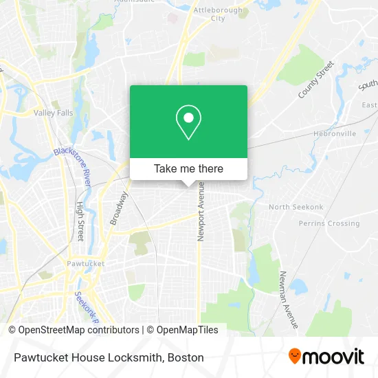 Pawtucket House Locksmith map