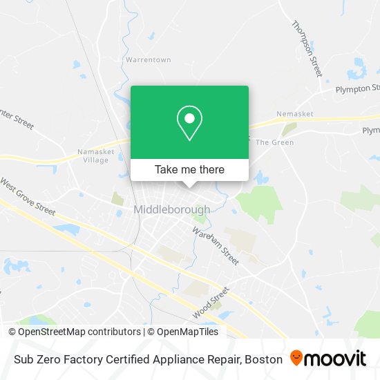 Sub Zero Factory Certified Appliance Repair map