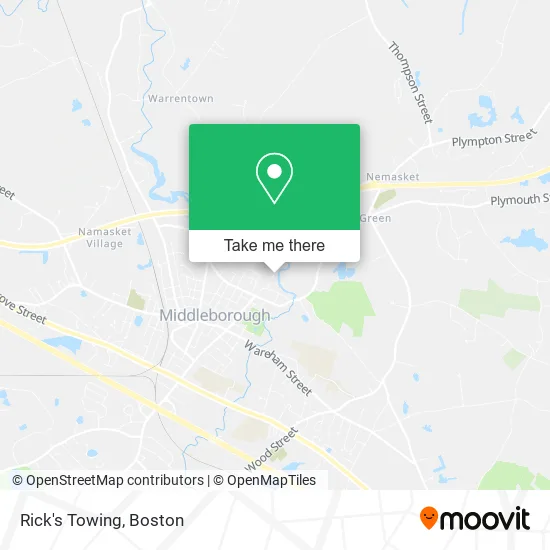 Rick's Towing map