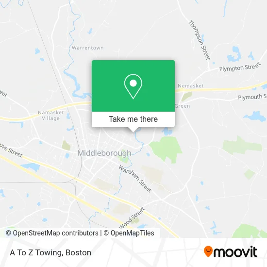 A To Z Towing map