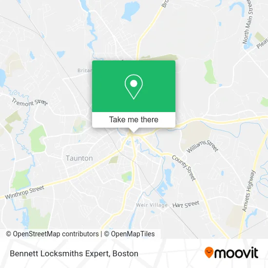 Bennett Locksmiths Expert map