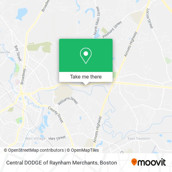 Mapa de Central DODGE of Raynham Merchants