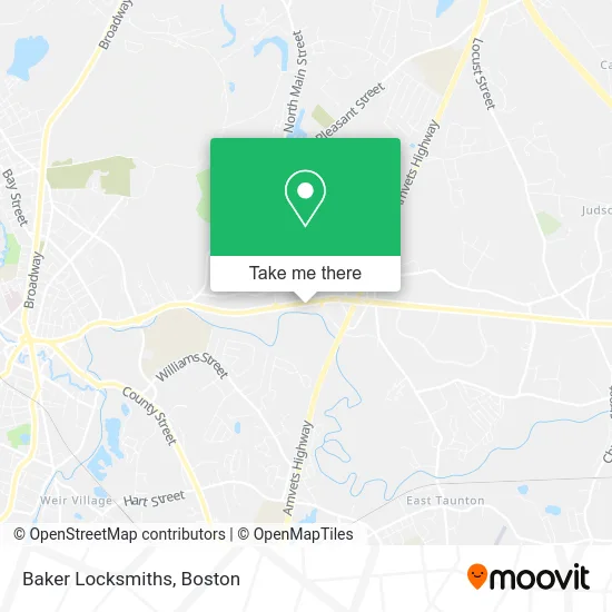 Baker Locksmiths map