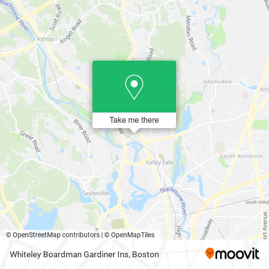 Whiteley Boardman Gardiner Ins map