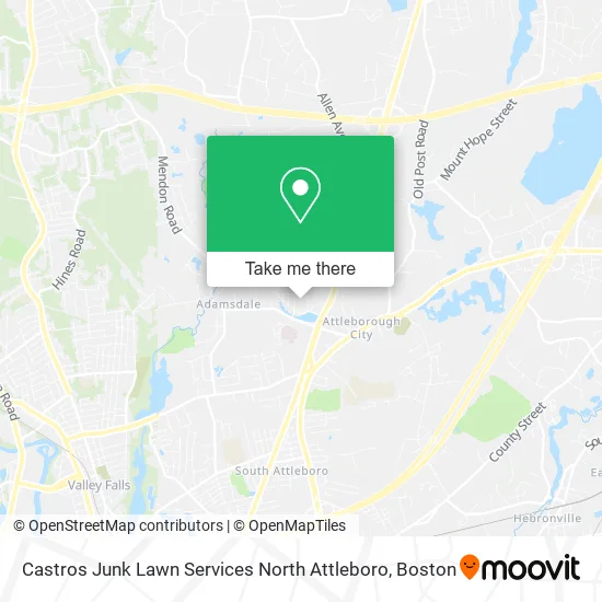 Castros Junk Lawn Services North Attleboro map