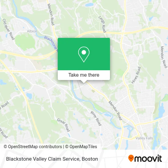 Blackstone Valley Claim Service map