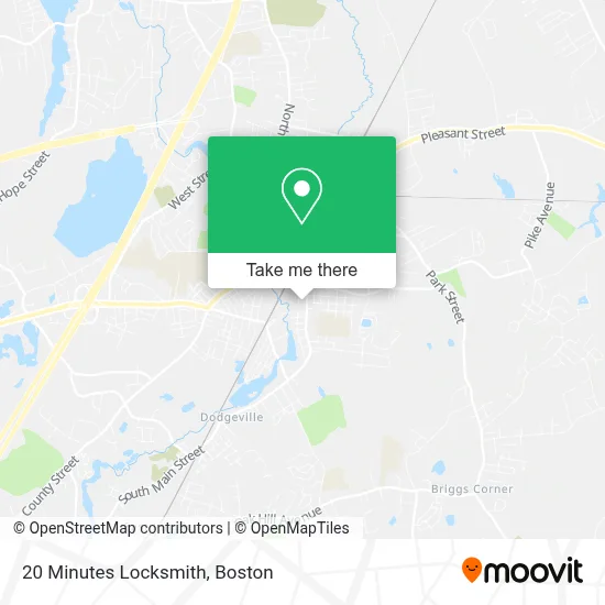 20 Minutes Locksmith map