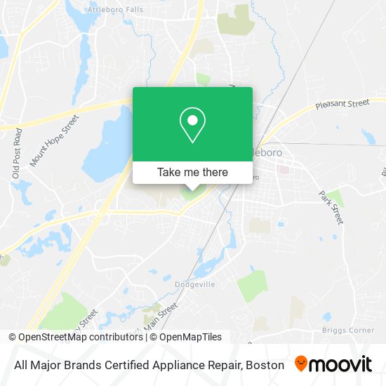 All Major Brands Certified Appliance Repair map