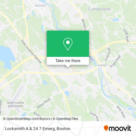 Mapa de Locksmith A & 24 7 Emerg